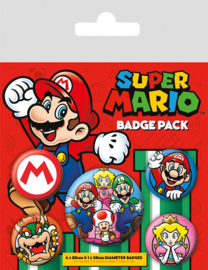 Super Mario Buttons / Badges - 5 stuks