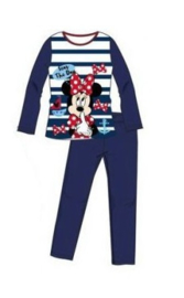 Minnie Mouse Pyjama Blauw/Wit - Maat 128