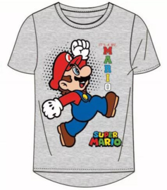 Super Mario T-shirt - Grijs - Maat 104