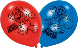 Super Mario Bros Ballonnen - 6 stuks
