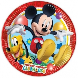 Mickey Mouse Feestbordjes / Gebaksbordjes - 8 stuks