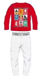 Brandweerman Sam Pyjama - Rood/Grijs