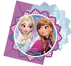 Disney Frozen Northern Lights Uitnodigingen Kinderfeestje - 6 stuks