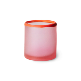 WAXINELICHTHOUDER ROZE GLAS | HK LIVING