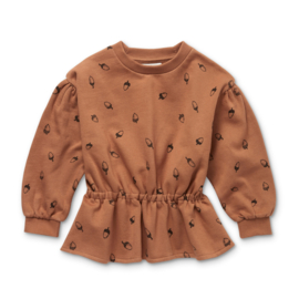 SWEATSHIRT PEPLUM ACORN PRINT | SPROET & SPROUT