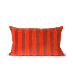 SIERKUSSEN STRIPED VELVET ROOD | HK LIVING