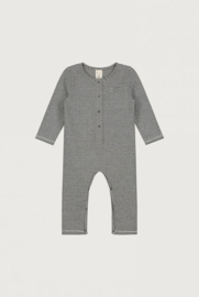 BABY PLAYSUIT STRIPES NEARLY BLACK | GRAY LABEL