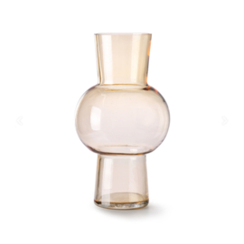 GLASS FLOWER VASE PEACH | HK LIVING