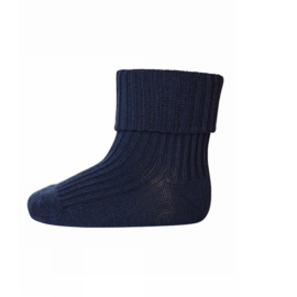 COTTON BABY RIB SOCKS NAVY | MP DENMARK