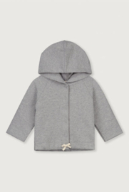 BABY HOODED CARDIGAN GREY | GRAY LABEL