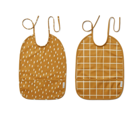 LAI BIB PRINT 2 PACK GOLDEN CARAMEL | LIEWOOD