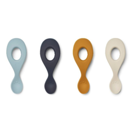 SILICONE SPOON SEA BLUE 4 ST | LIEWOOD