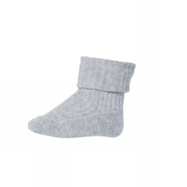 COTTON RIB BABY SOCKS GREY MELANGE | MP DENMARK