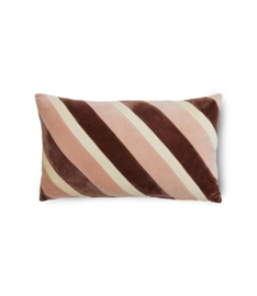 VELVET STRIPED KUSSEN ROSE | HK LIVING