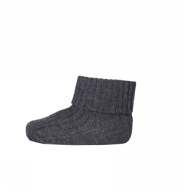 COTTON RIB BABY SOCKS DARK GREY MELANGE | MP DENMARK