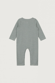 BABY PLAYSUIT STRIPES BLUE | GRAY LABEL