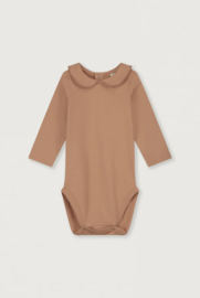 BABY COLLAR ONESIE BISCUIT | GRAY LABEL