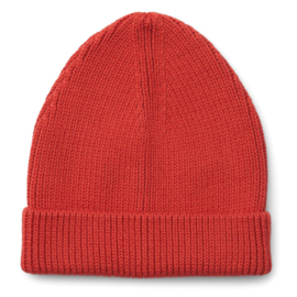 EZRA COTTON RIB BEANIE AURORAB RED | LIEWOOD