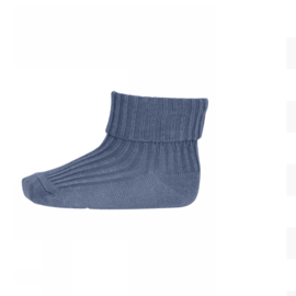 COTTON RIB BABY SOCKS STONE BLUE | MP DENMARK