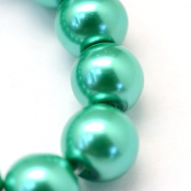 glasparel 8mm licht zeegroen (kleurnr 29), 25 stuks