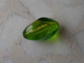Transparante acryl kraal nugget geelgroen