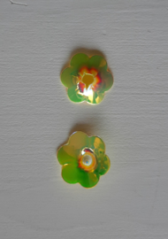 Bloem pailletten 6 mm in geel, 10 gram