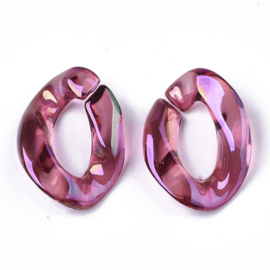 Schakels 22,5 x 16,5 mm kleurenmix, 12 stuks