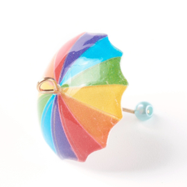 Acryl hanger 3D paraplu met regenboogkleuren