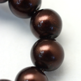 glasparel 8mm saddle brown (kleurnr 40), 25 stuks