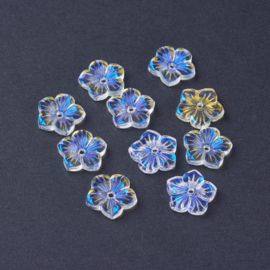 Electroplate glass bloempje met AB-color