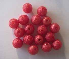 Kunststof iced parel 10 mm rood