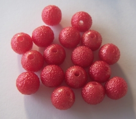 Kunststof iced parel 10 mm rood