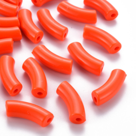 Acryl gebogen buiskraal oranjerood