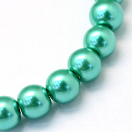 glasparel 8mm licht zeegroen (kleurnr 29), 25 stuks