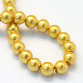 glasparel 8mm goud (kleurnr 31), 25 stuks