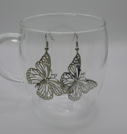 Oorbellen filigraan vlinder