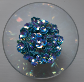 Bloem pailletten 6 mm in lichtblauw, 10 gram