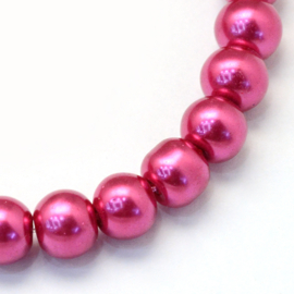 glasparel 8mm medium violet red (kleurnr 57), 25 stuks