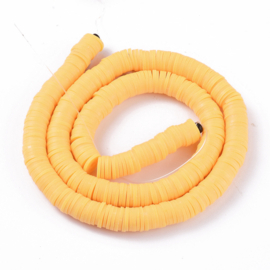 Fimo heishi disc-kralen  8 mm oranje, streng