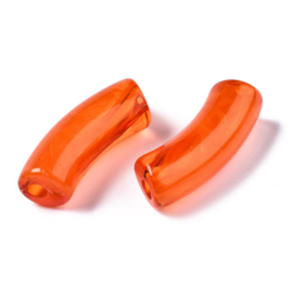 Acryl gebogen buiskraal semi-transparant oranjerood