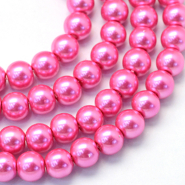 glasparel 8mm hotpink (kleurnr 54), 25 stuks