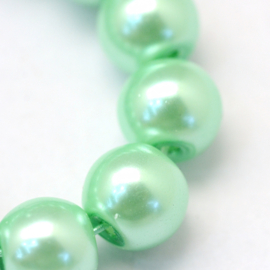 glasparel 8mm lichtgroen (kleurnr 63), 25 stuks