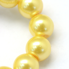 glasparel 8mm lichtgoud (kleurnr 67), 25 stuks