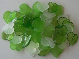 Groene mix met acryl blaadjes, 50 stuks