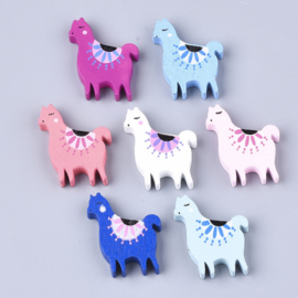 Houten kraal alpaca in diverse kleuren