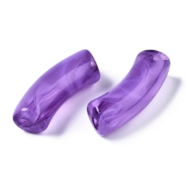 Acryl gebogen buiskraal semi-transparant donker violet