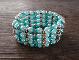 Mintgroene brede armband