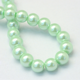 glasparel 6mm pastelgroen, 25 stuks