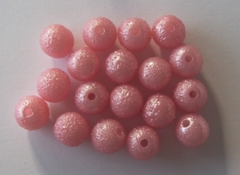Kunststof iced parel 10 mm oudroze