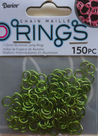 aluminium chain maille 7.25 x 1 mm, groen